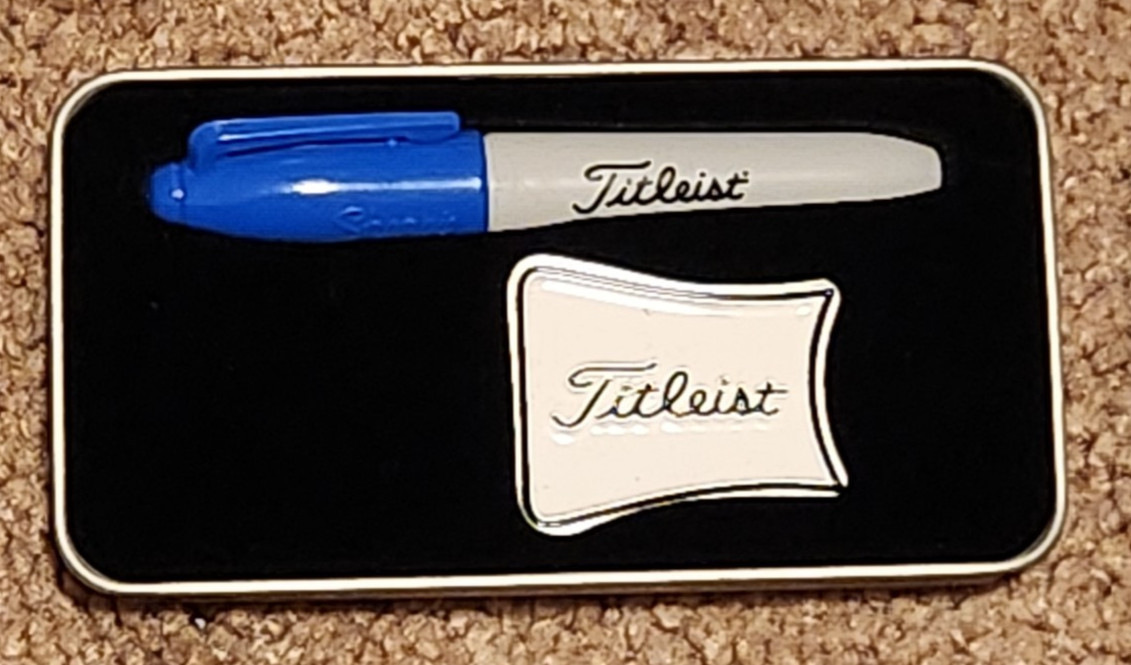 Titleist Alignment Ball Marker & Sharpie Tin - Choose Your Color - **Brand New**