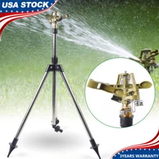 Lawn Tripod Sprinkler Irrigation Equipment Adjustable 360° Spray Watering New