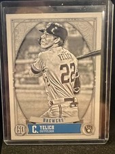 Christian Yelich 2021 Topps Gypsy Queen Black & White #30/50 - Brewers