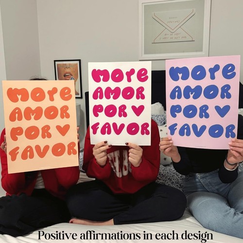 More Amor Por Bomboniera, 3 Poster Estetici Colorati alla Moda, Set (12X16 Senza Cornice - Foto 7 di 11