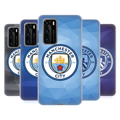 MANCHESTER CITY MAN CITY FC BADGE GEOMETRIC SOFT GEL CASE FOR HUAWEI PHONES 4