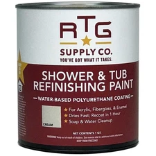 Satin Finish RTG Tub Refinishing Paint Cream - Elegant 32 Oz Transformation