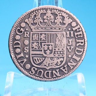 Spanien 2 Reales 1759 SJV Ferdinand VI 6 g Silber 833 Ss