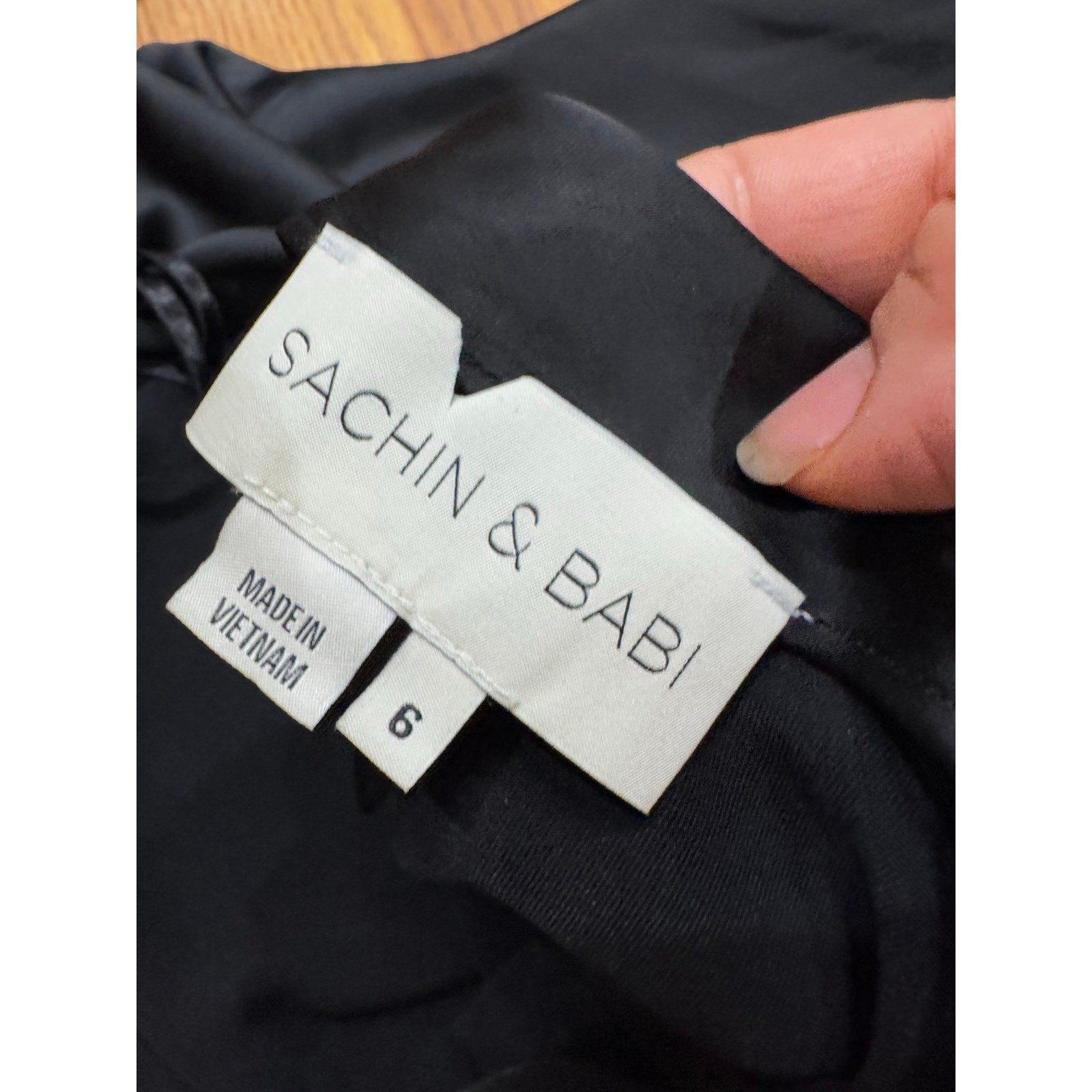  Sachin & Babi Black Serena Cowl Neck Satin cocktail party Slip-dress  6