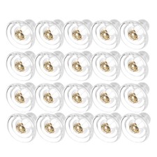 25 Pcs Earring Back Plugs Locking Clear Replacements