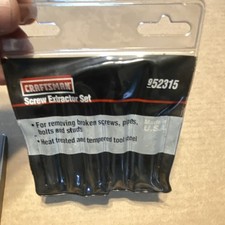Screw Extractor Set Craftsman 9 52315