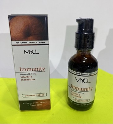 Mycl Immunity Liposomal Delivery Vitamin C Elderberry Orange Creme Flavor 2oz