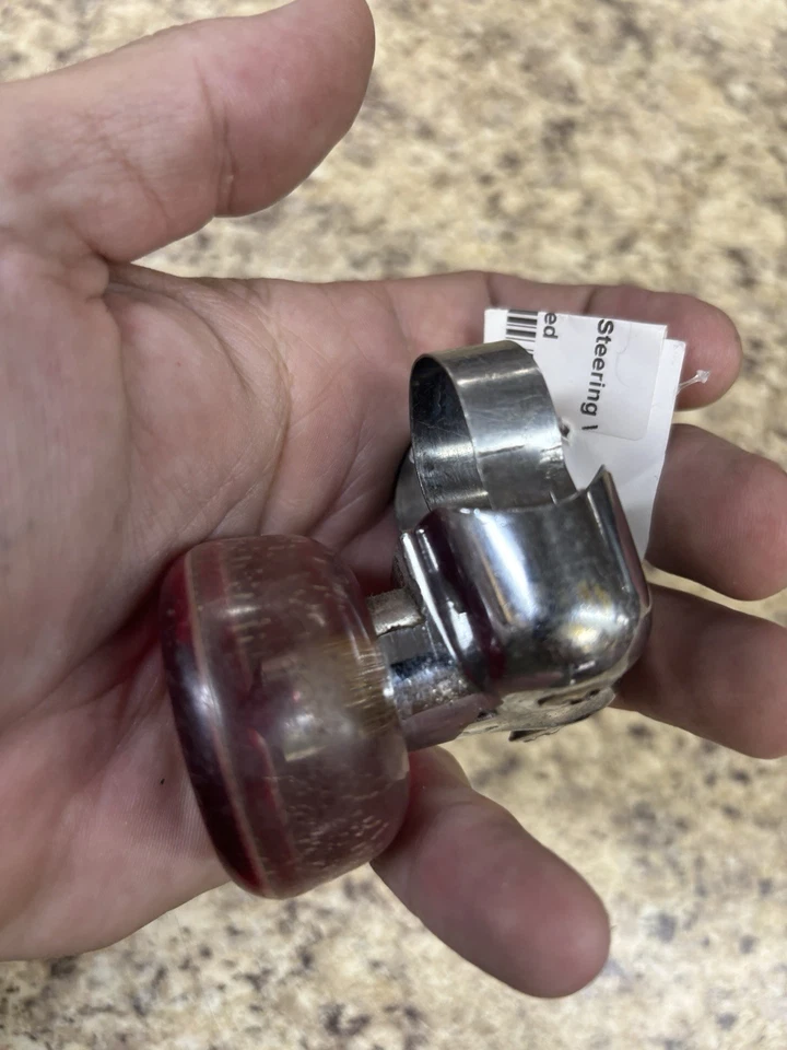 Volante giratorio vintage Hollywood Suicide Knob cromado Lucite dos tonos Foto 4 de 4