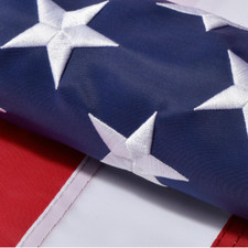 American Flag 3x5' Heavy Duty Polyester - Made in USA Sewn Stripes Embroidered