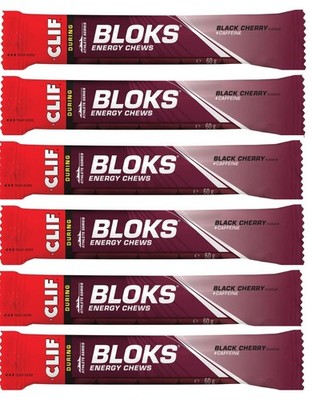 CLIF BLOKS Energy Chews 6x60g Black Cherry Energiegel Alternative Elektrolyte