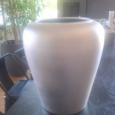 Vase décoratif blanc mat forme ronde pour adulte 30cm=H. 18= Largeur Haute