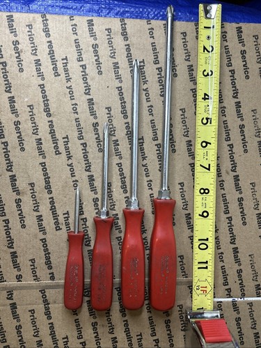 SNAP-ON 4 PC SSDZ84 SSDZ63 SSDZ42 SSDZ31 RED PHILIPS POZIDRIV SCREWDRIVER SET - Bild 10 von 10