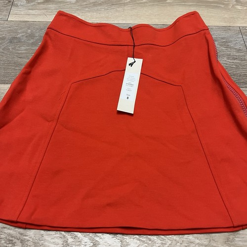 Nueva Minifalda Diane Von Furstenberg Dulcenea Naranja Puesta de Sol Talla 8 Cremallera Completa Nueva con Etiquetas - Imagen 3 de 11