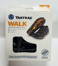 Yaktrax Walk Ice Traction Device Black Sz Medium 1 Pair Lightweight Spikeless