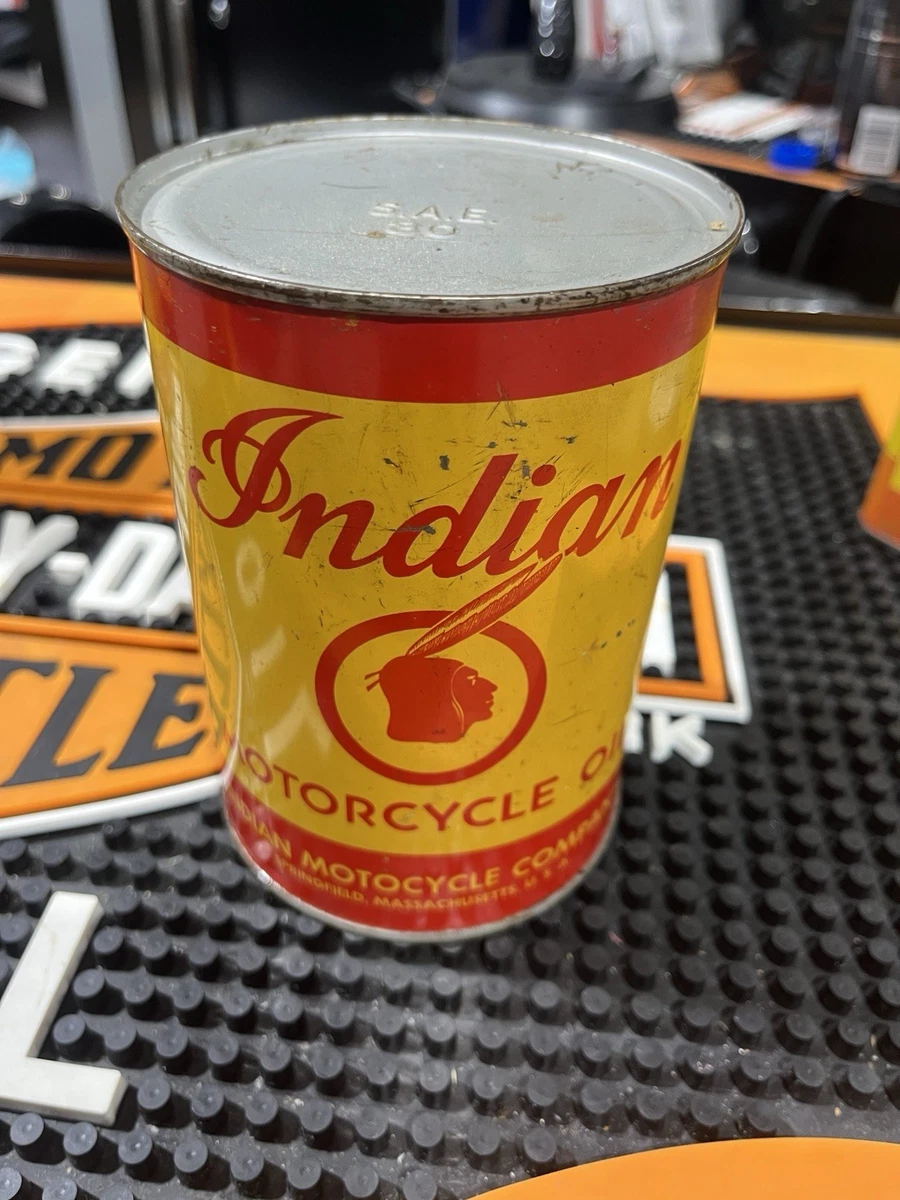 置物 INDIAN HEAD CLEAR RUBBER LUBRICANT CAN Indian Oil Can In Collectible Gas & Oil Advertising Cans And