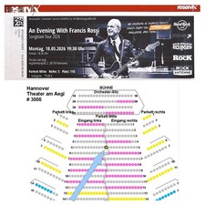 Konzertkarte Francis Rossi 18.5.2026 Hannover Theater am Aegi Nr. EINS von ZWEI