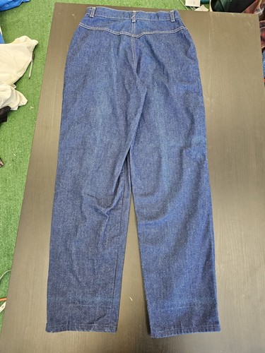Vintage 60s Beeline Fashions High Rise Yoke Front Bareback Taper Leg Mom Jeans - Picture 6 of 9