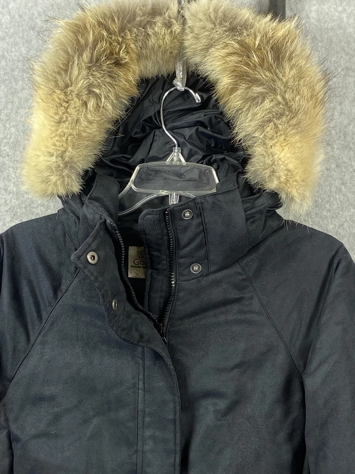 Abrigo Cabelas Mujer Mediano Plumón de Ganso Puffer Parka con Capucha Largo Aislante Foto 2 de 4