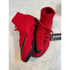 Nike HypervenomX Proximo II Dynamic Fit TF Turf Soccer Shoes Red Size 4Y