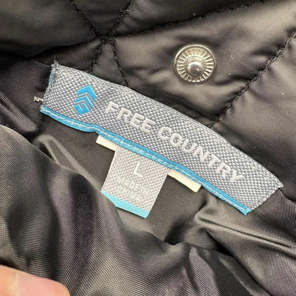 Chaleco Free Country Mujer L Reversible Forrado de Vellón Acolchado Cremallera Completa Foto 2 de 4