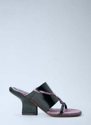 DRIES VAN NOTEN Purple Braided Strap Mules New & Authentic