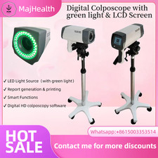 Colposcopio digitale professionale con luce verde e display LCD