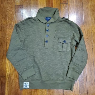 Polo Ralph Lauren Sweater Boys Small Pullover Long Sleeve Button Pocket