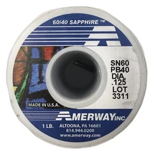 Amerway 60/40 Solder Stained Glass Supplies (1LB) with 2 Chemical Brushes