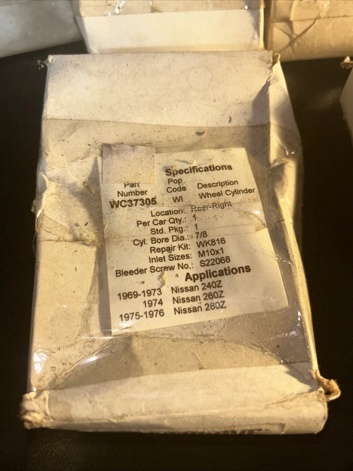 Lote de cilindros de rueda NOS 69-73 Nissan 240z 1974 Nissan 260Z 75-76 Nissan 280z Rea Foto 3 de 4