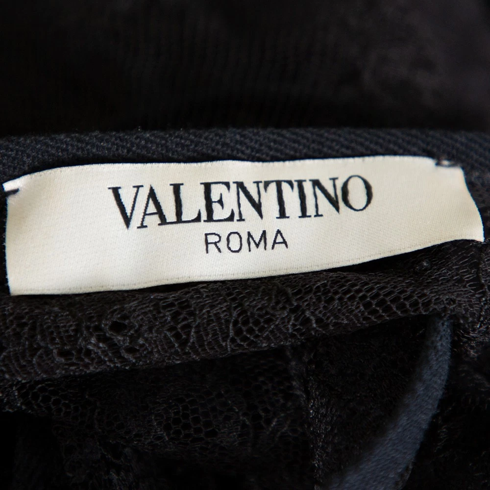 Abito Valentino M in guaina rivestita a maglia nero M
