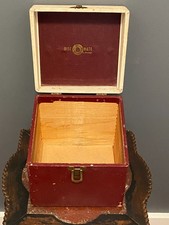 Vintage 45s Singles 7" Vinyl Record Wooden Case Storage Box - Red