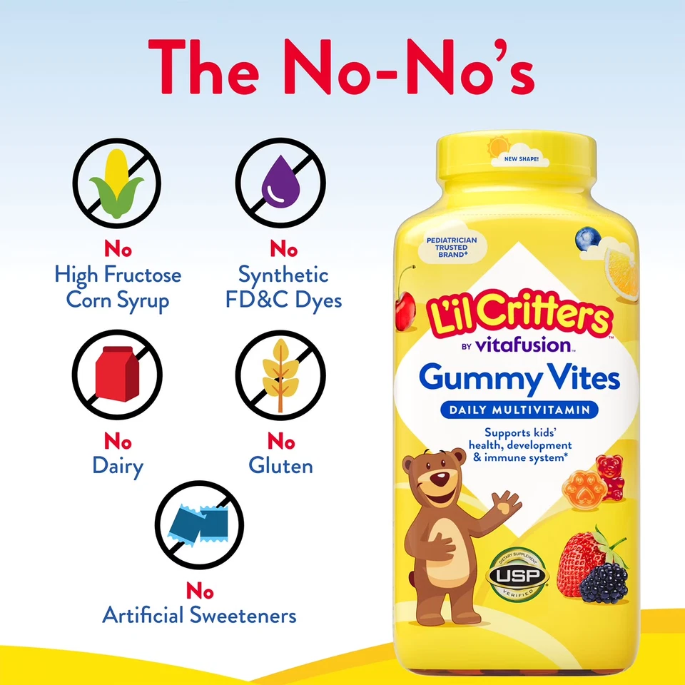 L'il Critters 软糖 Vites 完整多种维生素,300 克拉 — 第 4/4 张图片