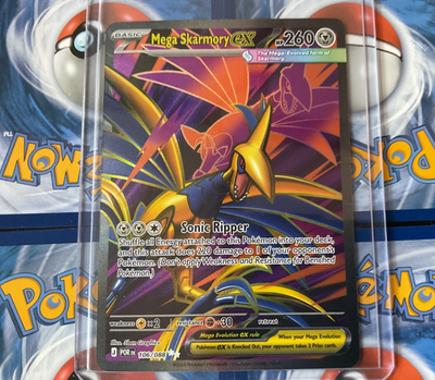 cheapest mega pokemon cards Pokemon MEGA SKARMORY EX 106/088 - Perfect Order - ULTRA RARE FULL ART -  MINT