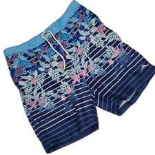 Tommy Bahama Mens Large Baja Daybreak Fade Swim Trunks Ocean Deep