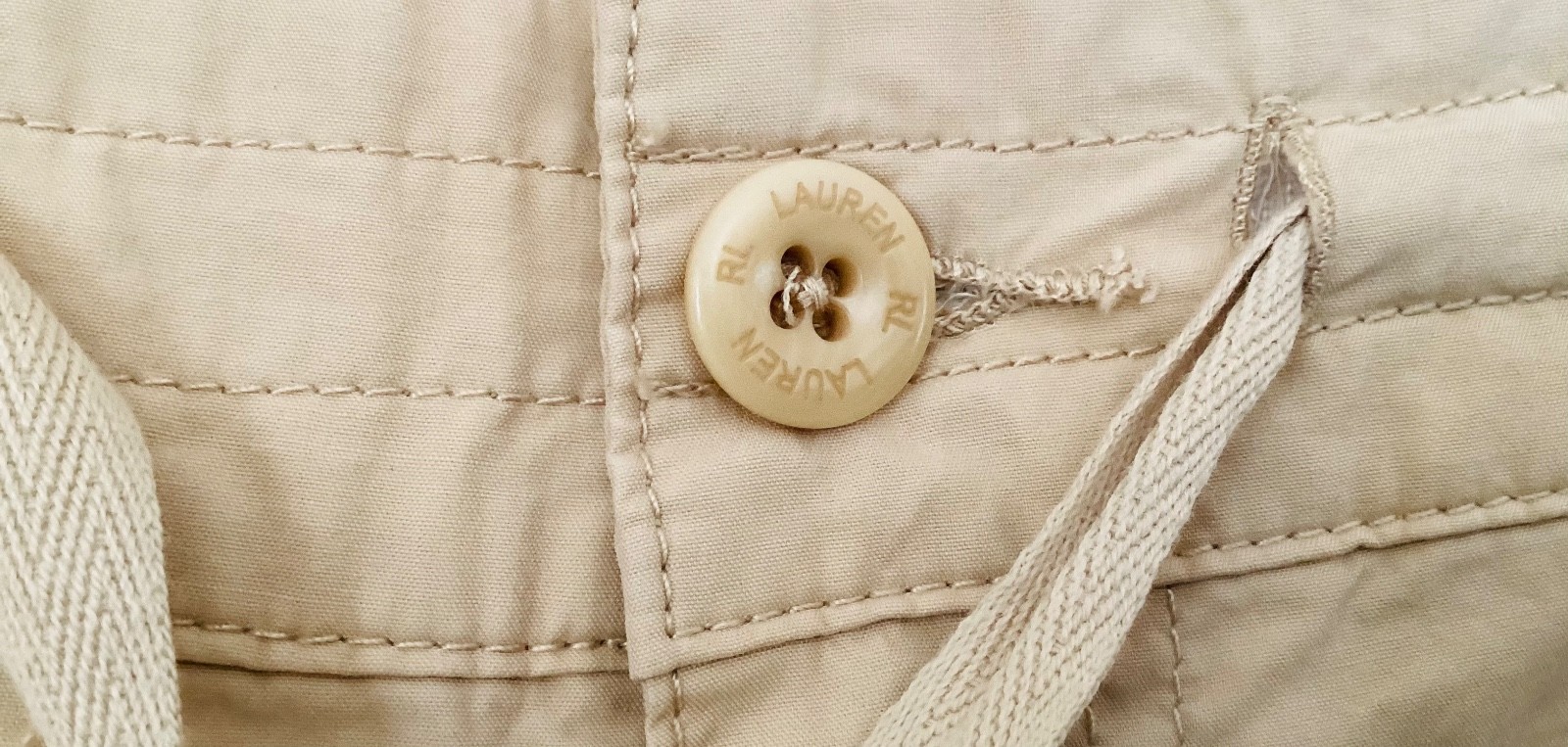 Lauren Ralph Lauren Women's Size 8 Beige /Tan Drawstring Waist Cropped Pants NWT thumbnail 7