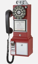 CR56-RE 1950's Payphone with Push Button Technology, Red - In Original Box