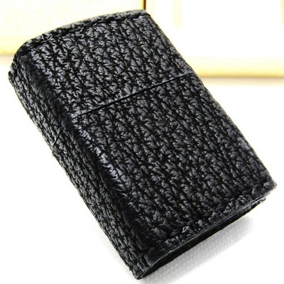Indian Motocycle Motorcycle Black Leather Zippo Oil Lighter MIB