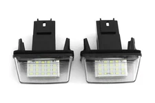 Peugeot  206 CC Number Plate Lights Set LED 00-08 Rear License Lamp Pair
