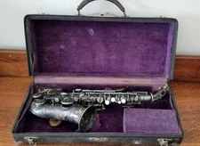 Buescher True Tone Low Pitch Curved Soprano Saxophone Antique