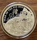 2019 1oz YEAR OF THE PIG PROOF V1 TRUMP SILVER SHIELD GROUP .999 COA 189/764