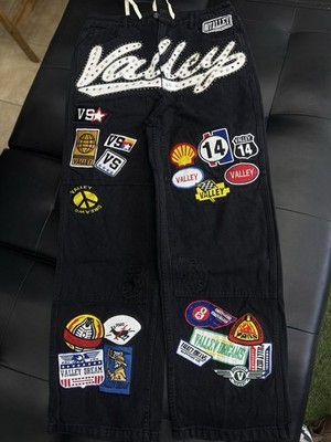 Valley Baggy Patchwork Denim Black Jeans Size 30 (NEW) Authentic