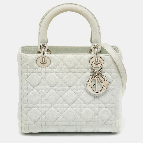 Sac fourre tout femme Dior moyen cuir cannage vert menthe Dior