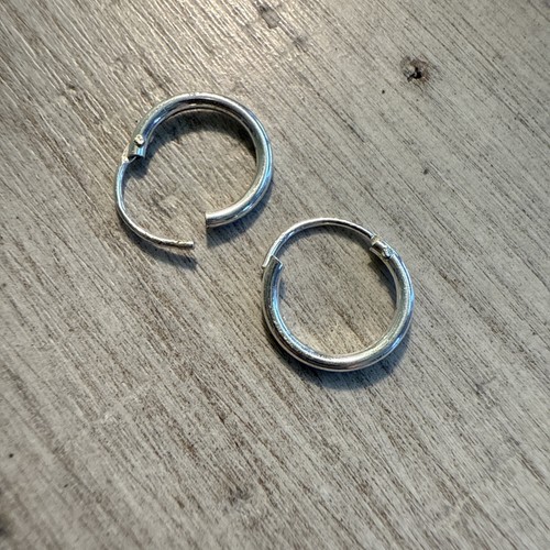 Sterling Silber 925 Ohrringe Neu im Paket Endlos Creolen 10 mm rund 1,3 mm Röhre - Bild 4 von 4