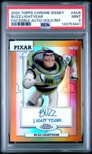 2024 Topps Chrome Disney Buzz Lightyear Facsimile Auto Gold /50 #AU6 PSA 9