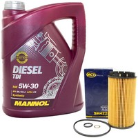 MotoröL Set 5W-30 5 Liter + ÖLfilter SH 422 P FüR Hyundai Santa Fe I KIA Cerato