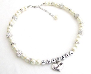 flower girl pearl necklace