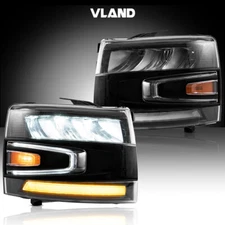 Repackaged For 07-13 Chevrolet Silverado 1500 2500HD 3500HD LED Headlights Lens