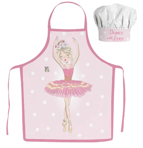 ♥ ballerina children cooking apron apron baking apron set 2 pieces b-38352 ☆