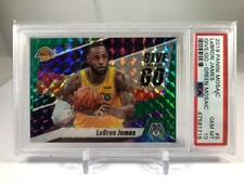 2019-20 Panini Mosaic Give and Go Mosaic Green #8 LeBron James PSA 10