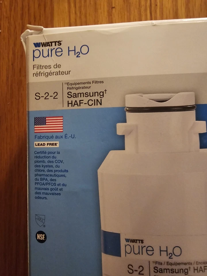 WATTS Pure H2O Refrigerator Filters Samsung HAF-CIN 2 In Box - Image 2 of 4